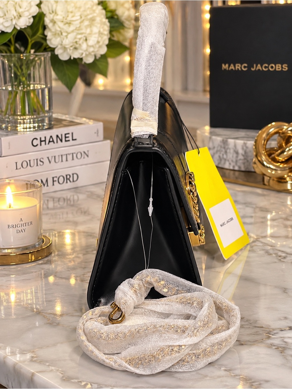 NWT Marc Jacobs St Marc Mini Top Handle Bag In Black Italian Leather Retail $495 - Picture 5 of 11